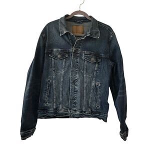 American Eagle Medium Wash Stretchy‎ Denim Button Up Jean Jacket Size M